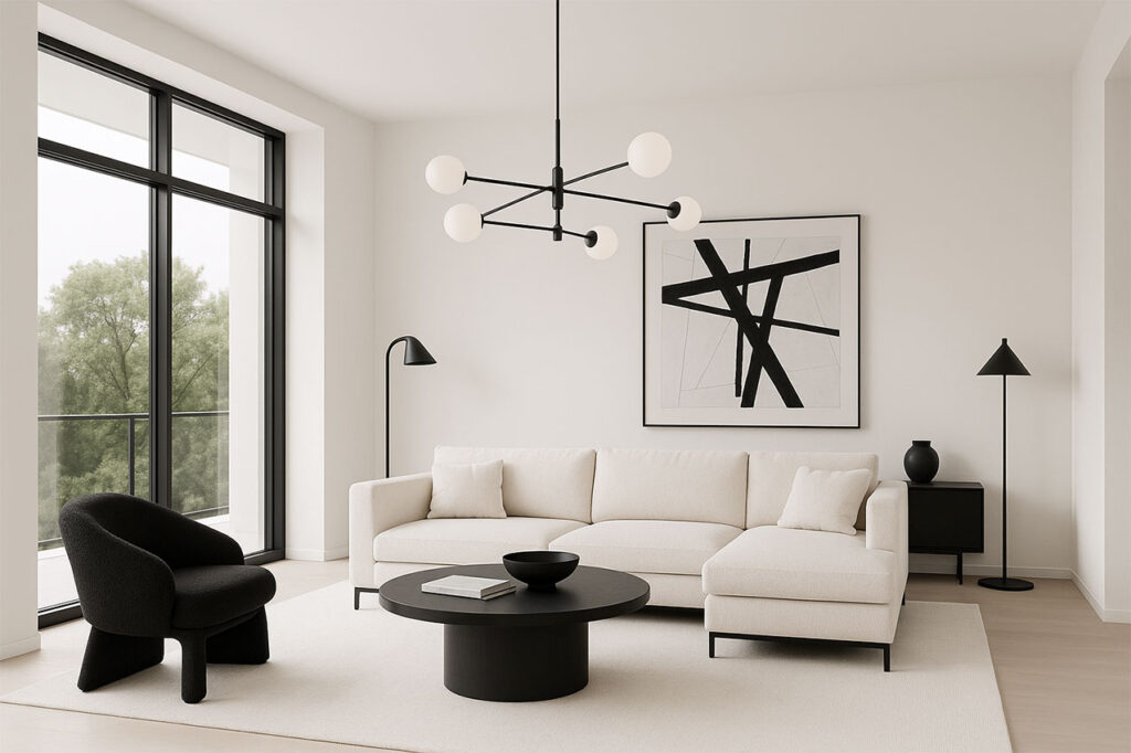 Salon w kolorze Pantone 11-4201 - Cloud Dancer